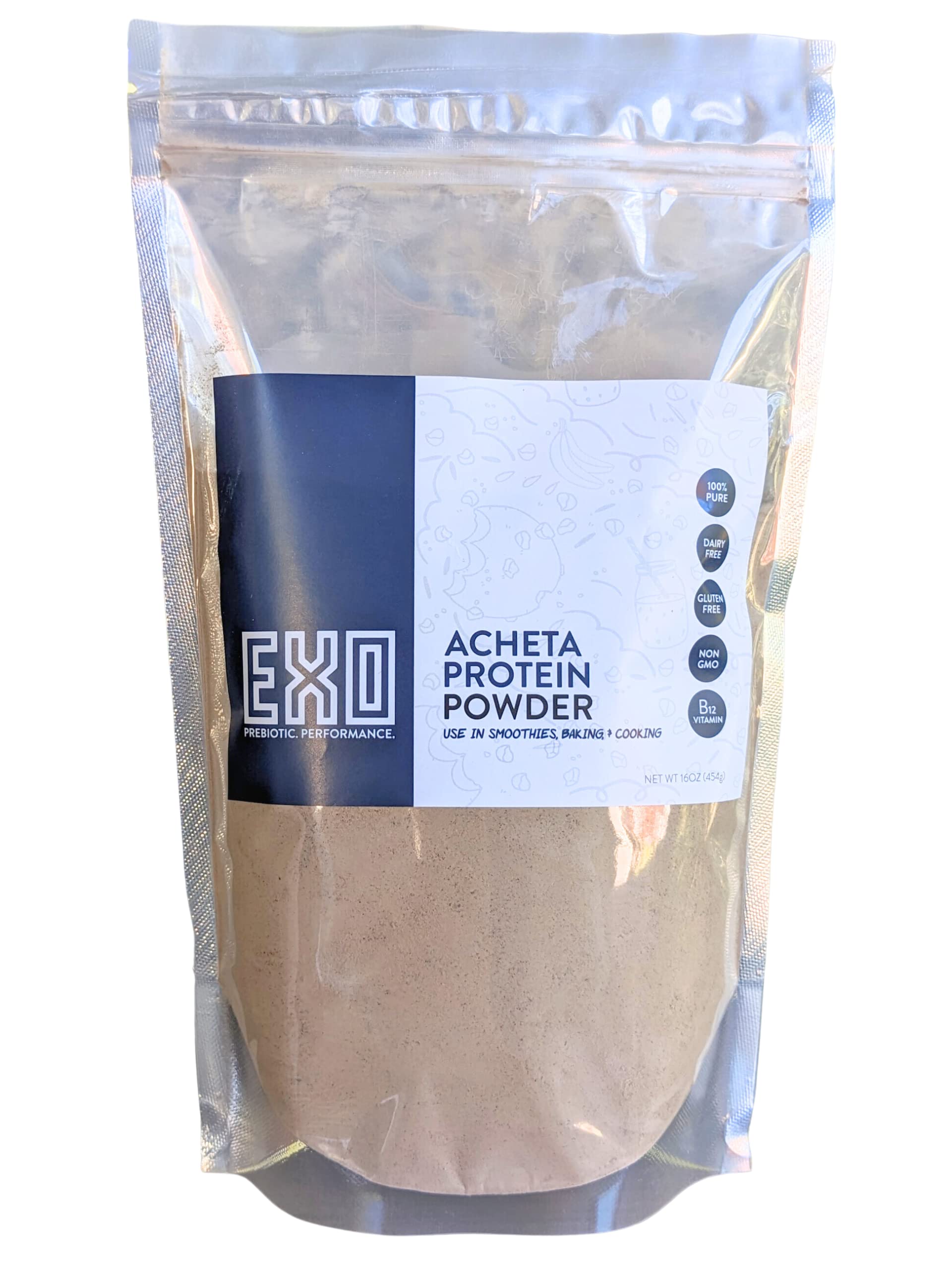 EXO Pure Protéine de Cricket en poudre - emballage, source protéique durable