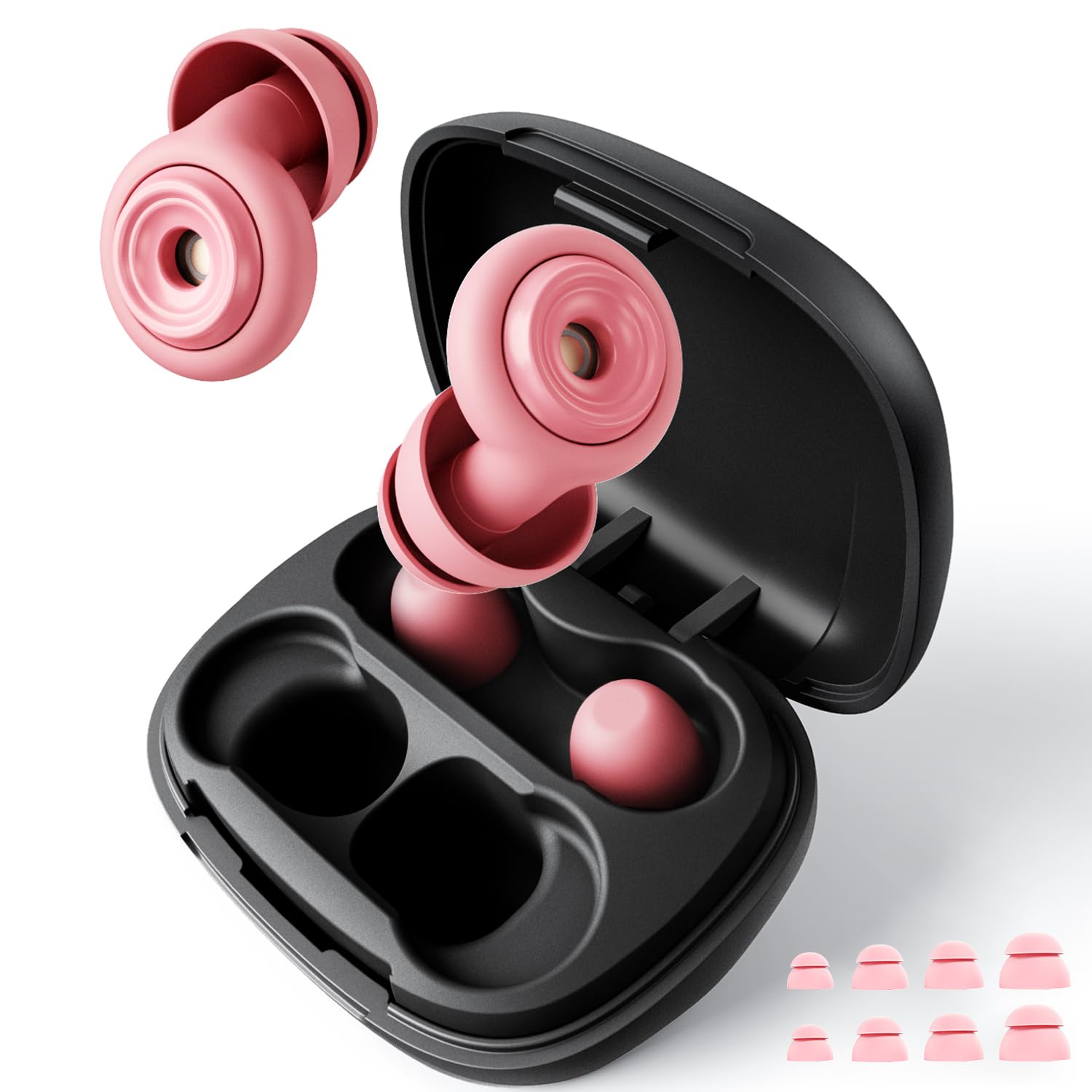EXOVOW bouchons en silicone pour dormir, réduction jusqu’à 45 dB, durables et lavables.