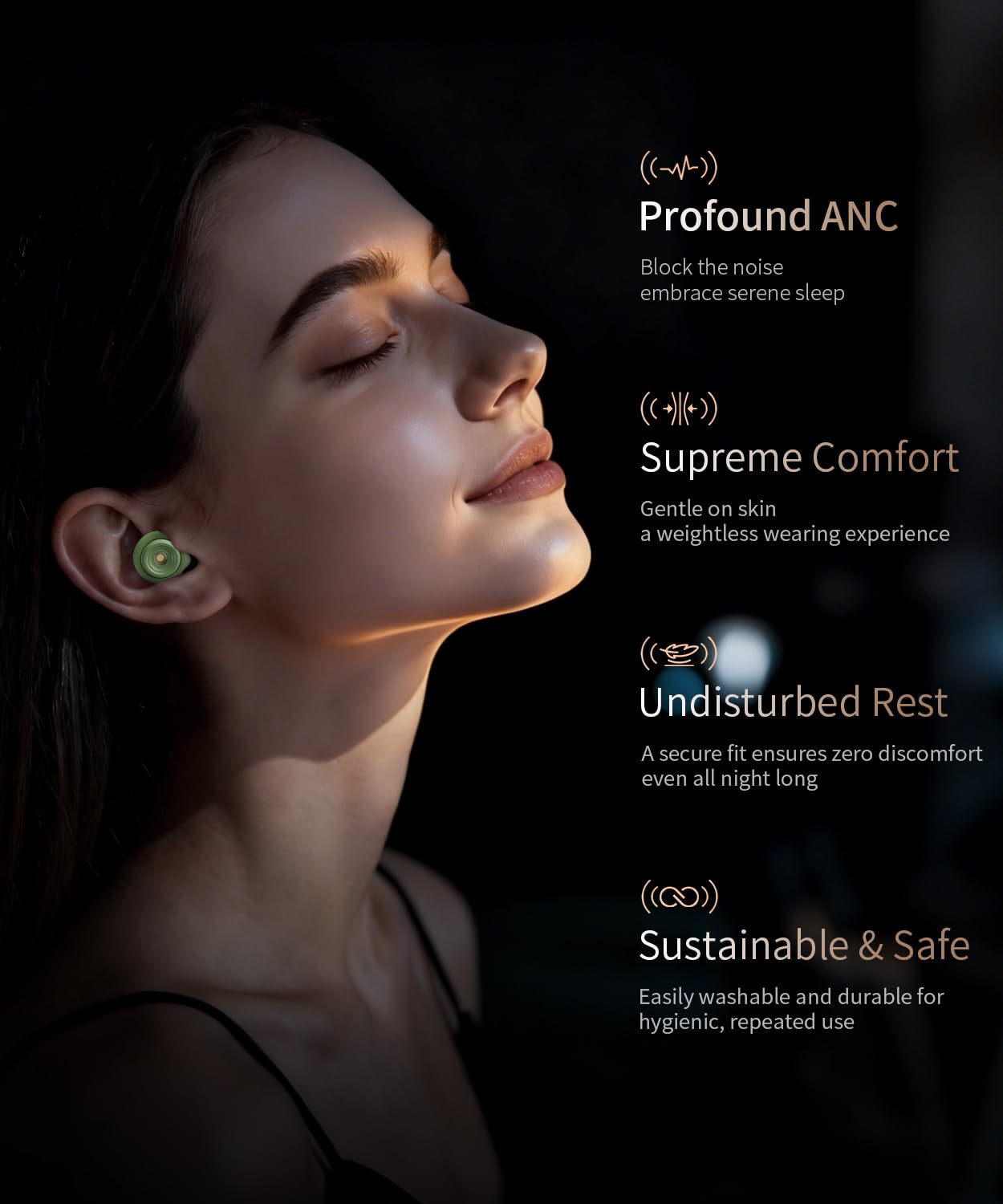 EXOVOW technologie de filtrage du bruit assurant une écoute fidèle lorsque nécessaire.