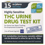 Exploro kit-test-thc-domicile-emballage, prêt à démarrer rapidement votre dépistage à domicile.