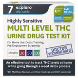 Kit Exploro avec emballage discret prêt pour test THC à domicile.