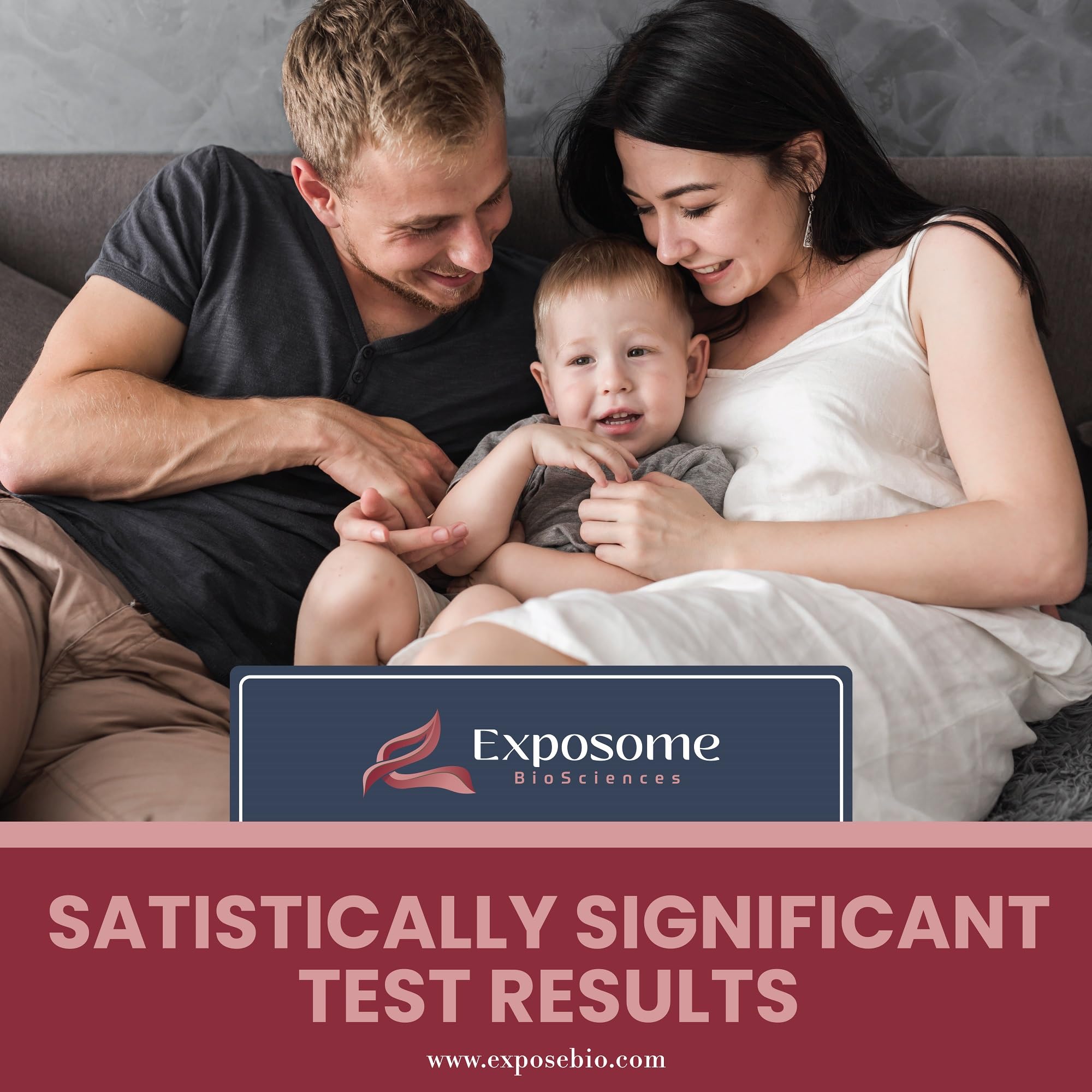 Indicateurs de résultats du Vasectomy Home Test Kit Exposome BioSciences, lecture rapide.