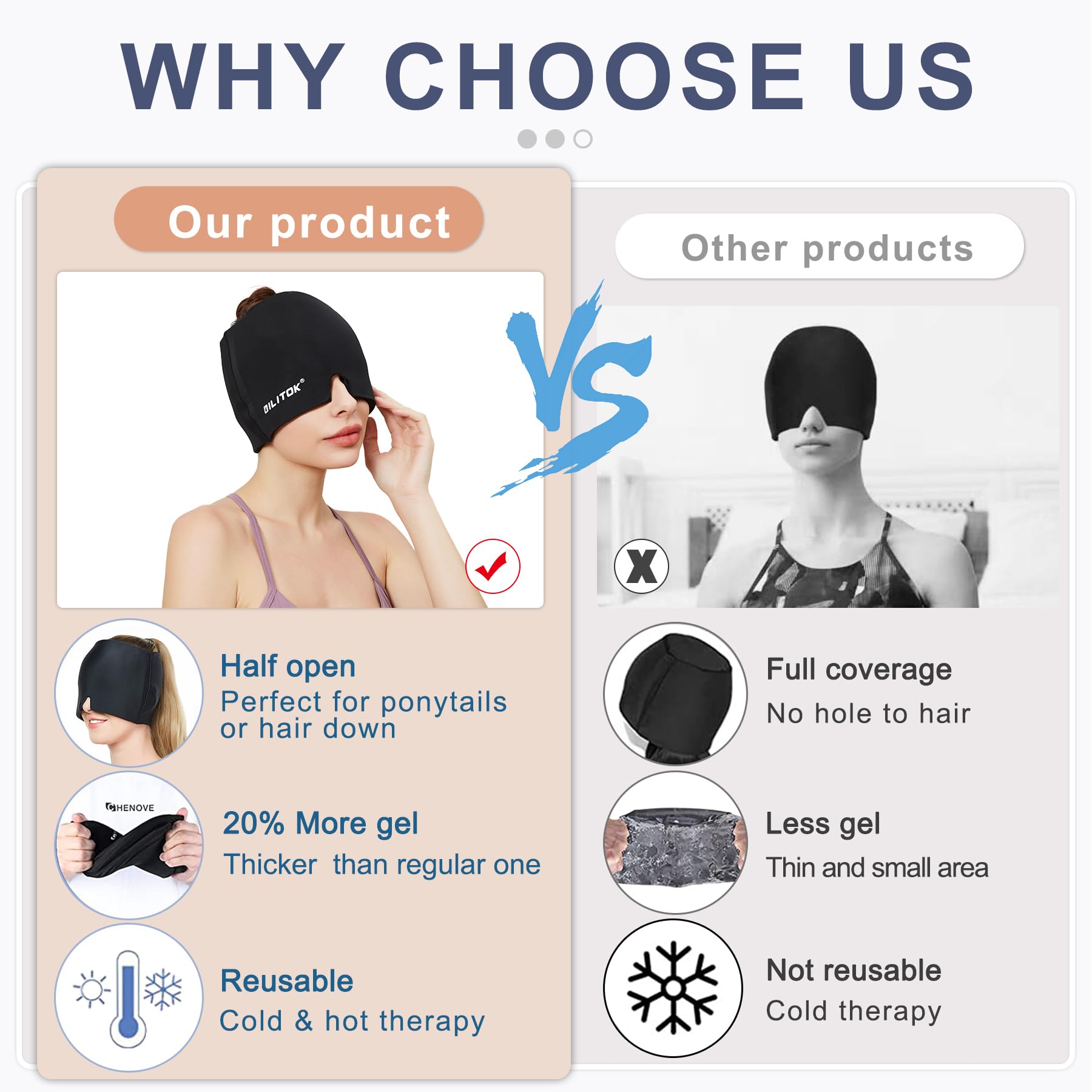 EXQUISLIFE bonnet migraine – application pratique et potentiel soulagement.