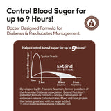 Extend Bar – tableau nutrition rapide: 11 g protéines, 0 g sucres.