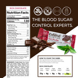 Extend Bar morceau chocolaté avec texture délicate, snack rapide et protéiné.