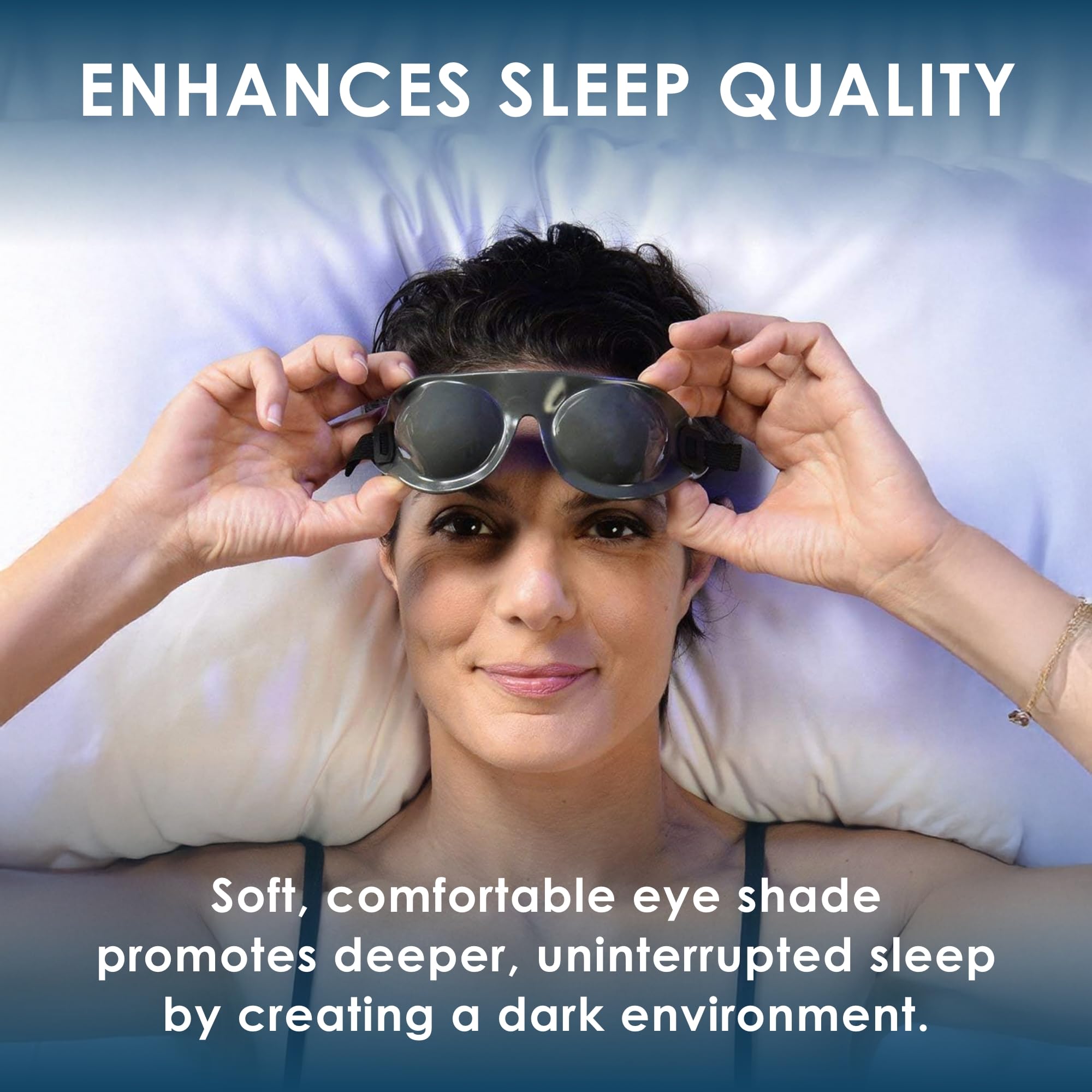 EyeEco Eyeseals 4.0 serre-tête microfibre ajustable: confort nocturne assuré.