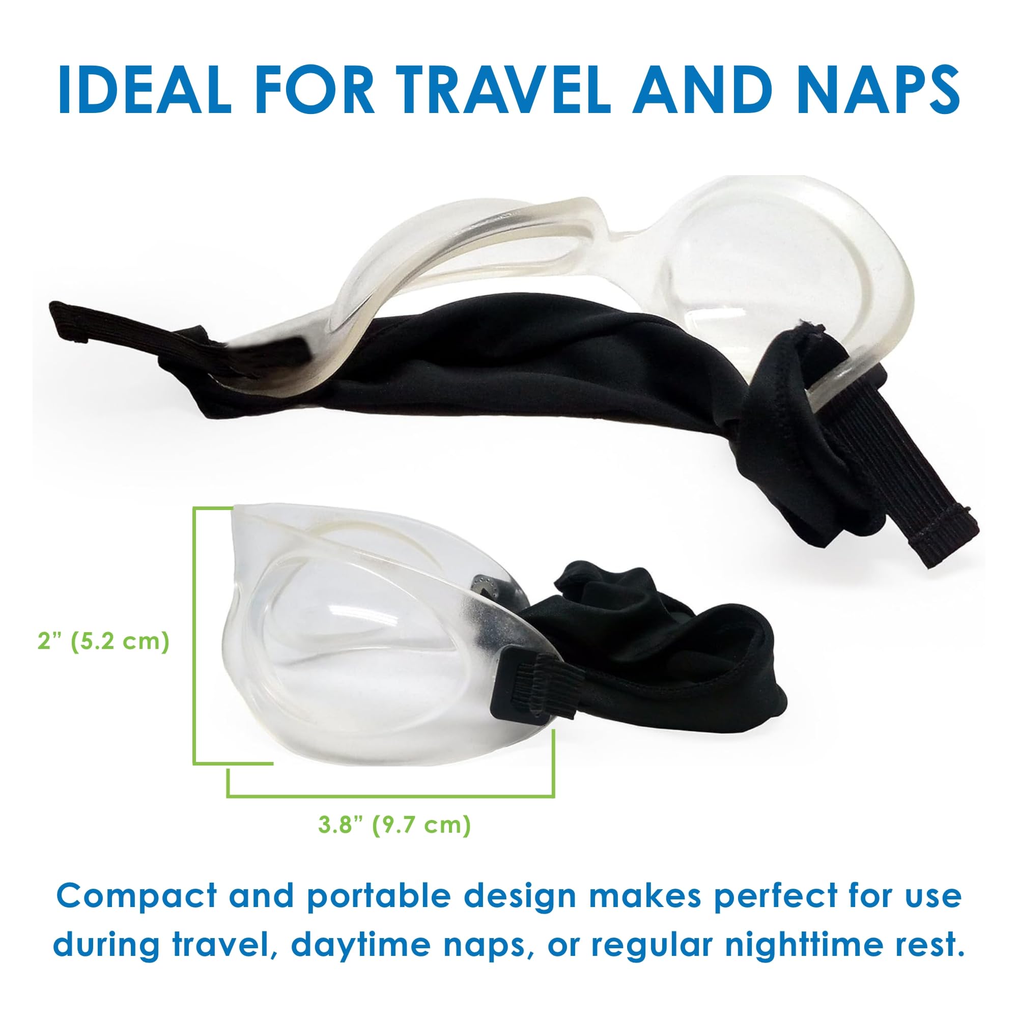 EyeEco Eyeseals 4.0 – bandeau tête réglable pour un port stable.