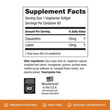 EyePromise Zeaxanthin Lutéine, etiquette nutrition visible sur l'image, traçabilité et confiance.