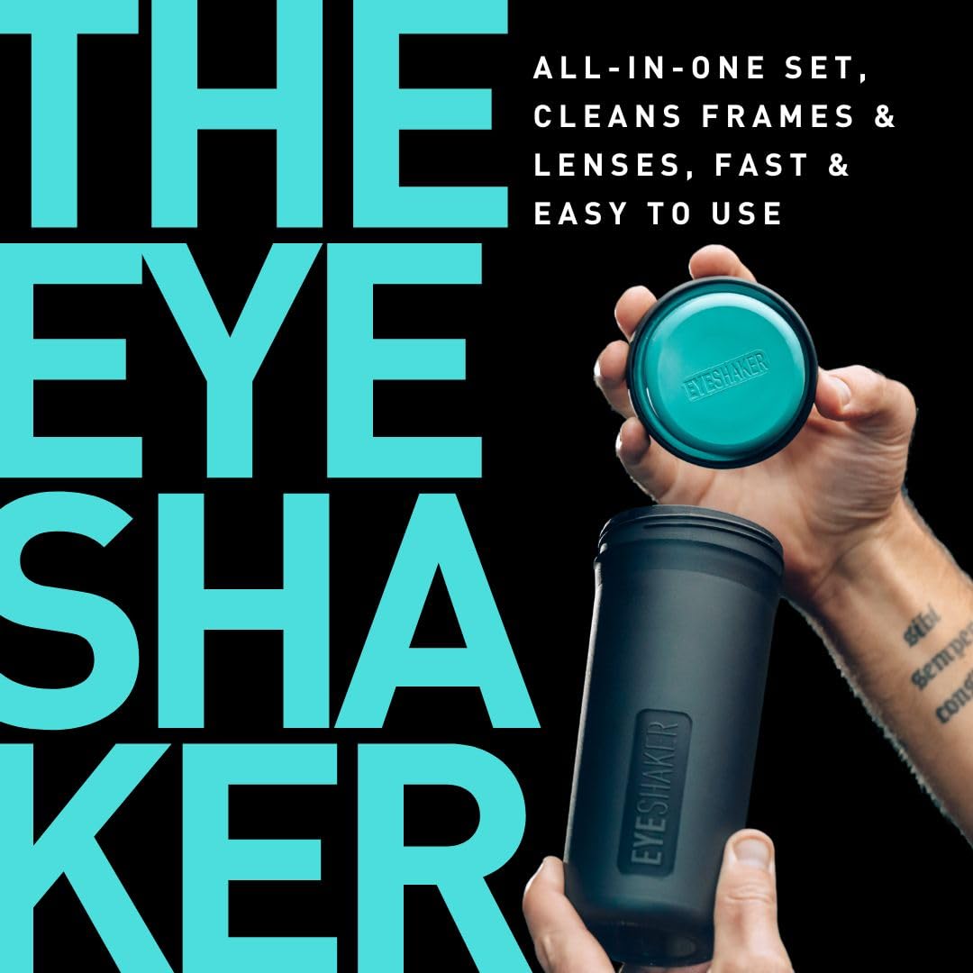 Système fermé Eyeshaker nettoyant en douceur sans rayures.