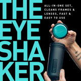 Système fermé Eyeshaker nettoyant en douceur sans rayures.