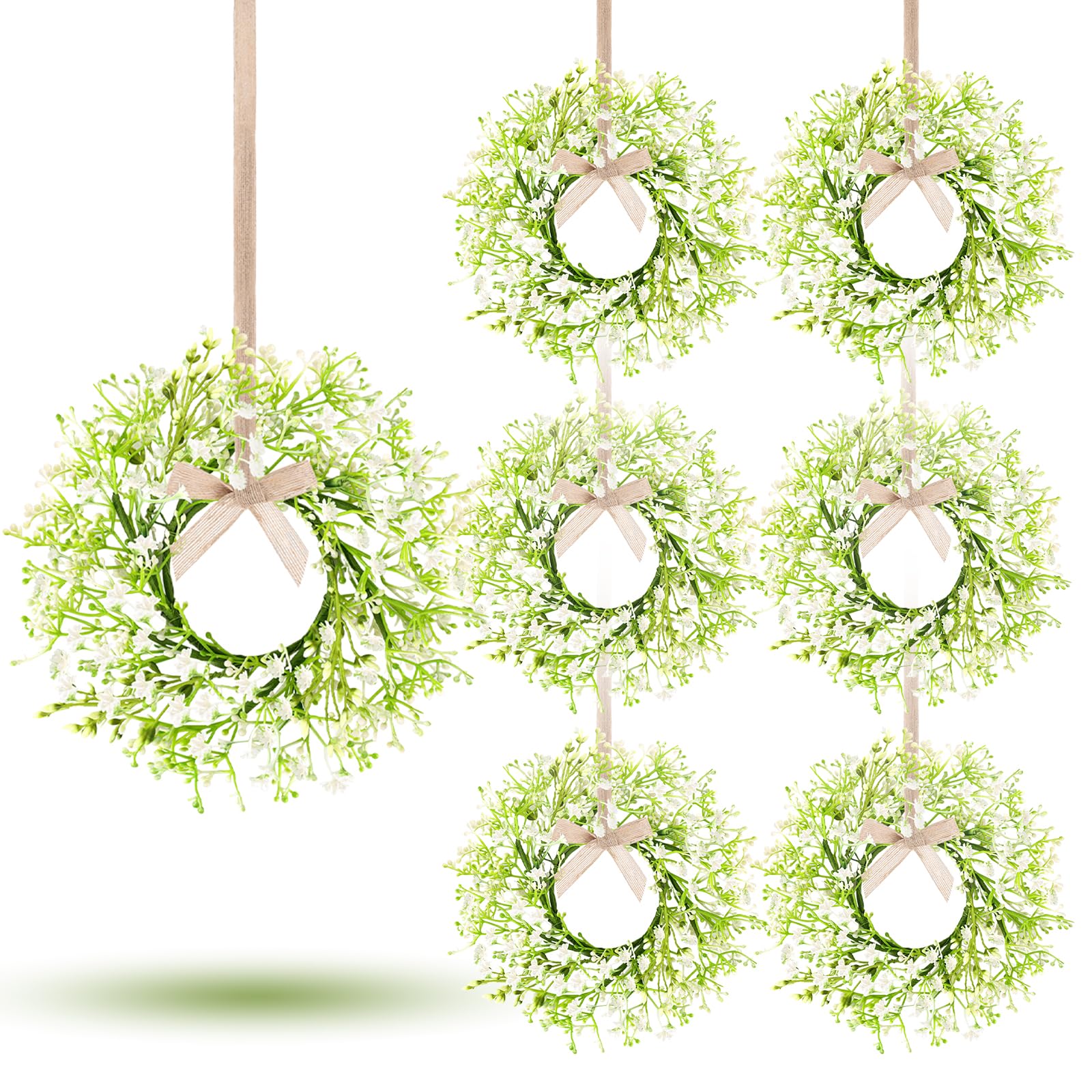 EYNDYN couronnes baby breath pendantes – décoration délicate pour porte ou fenêtre.