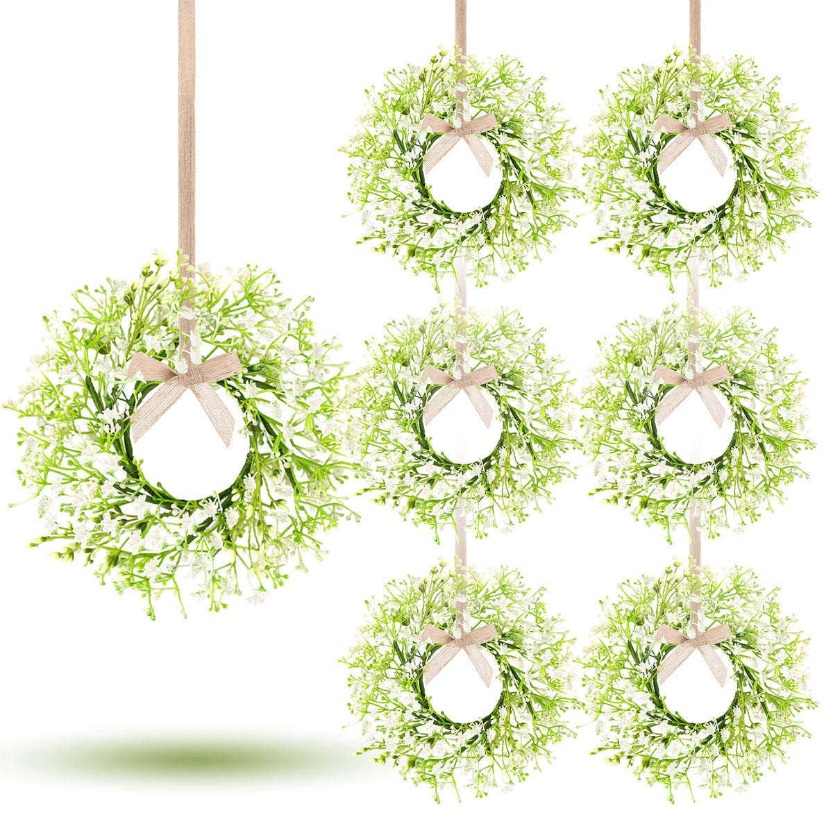 EYNDYN couronnes baby breath pendantes – décoration délicate pour porte ou fenêtre.