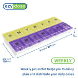 EZY DOSE compartiment extra-large pour grandes pilules et vitamines.