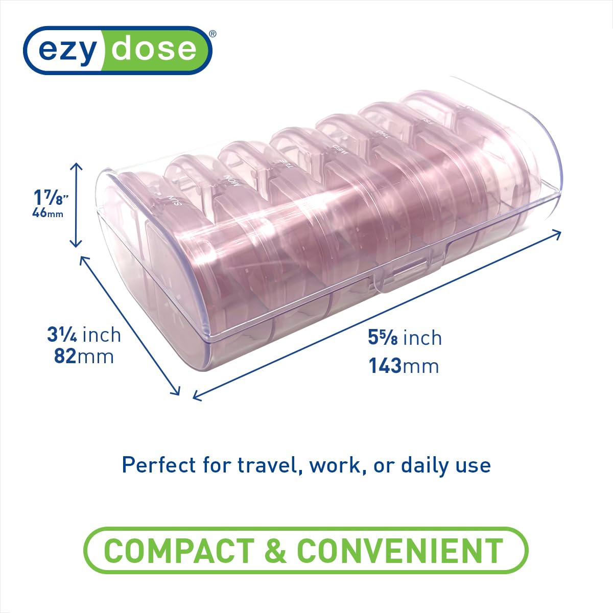 EZY DOSE: étiquettes matin et soir visibles pour éviter les confusions.