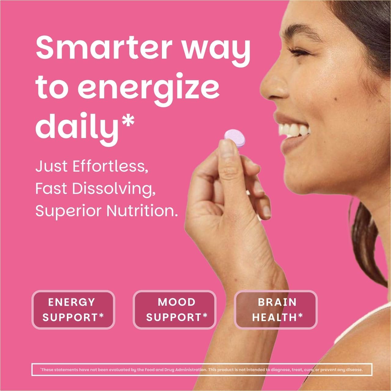 EZ Melts B12, tablette rouge cerise prête à fondre