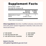 EZ Melts Probiotique, flacon BB536 soutenant la flore intestinale.