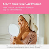 Prise sans eau: EZ Melts Biotin en déplacement.