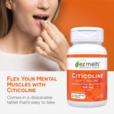 EZ Melts Citicoline: utilisation quotidienne simple pour soutenir l'attention et la clarté.