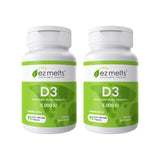 EZ Melts D3 5000 UI, boîte pomme verte, pratique pour une routine quotidienne