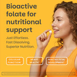 EZ Melts Folate: bouteille orange montrant le format pratique pour le quotidien.