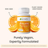 EZ Melts Folate: sans gluten et sans lactose pour les régimes variés.
