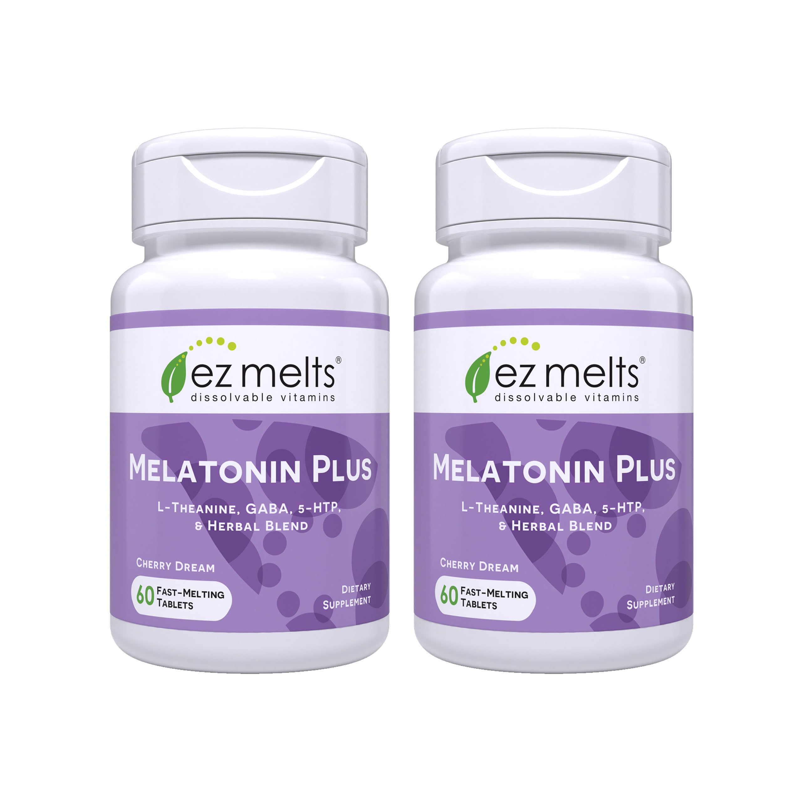 EZ Melts Mélatonine Plus: tablettes dissolvantes cerise, facilité d’utilisation nocturne pour une détente rapide.