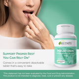 EZ Melts Mélatonine – dissolution rapide, pratique sans boire ni mâcher.
