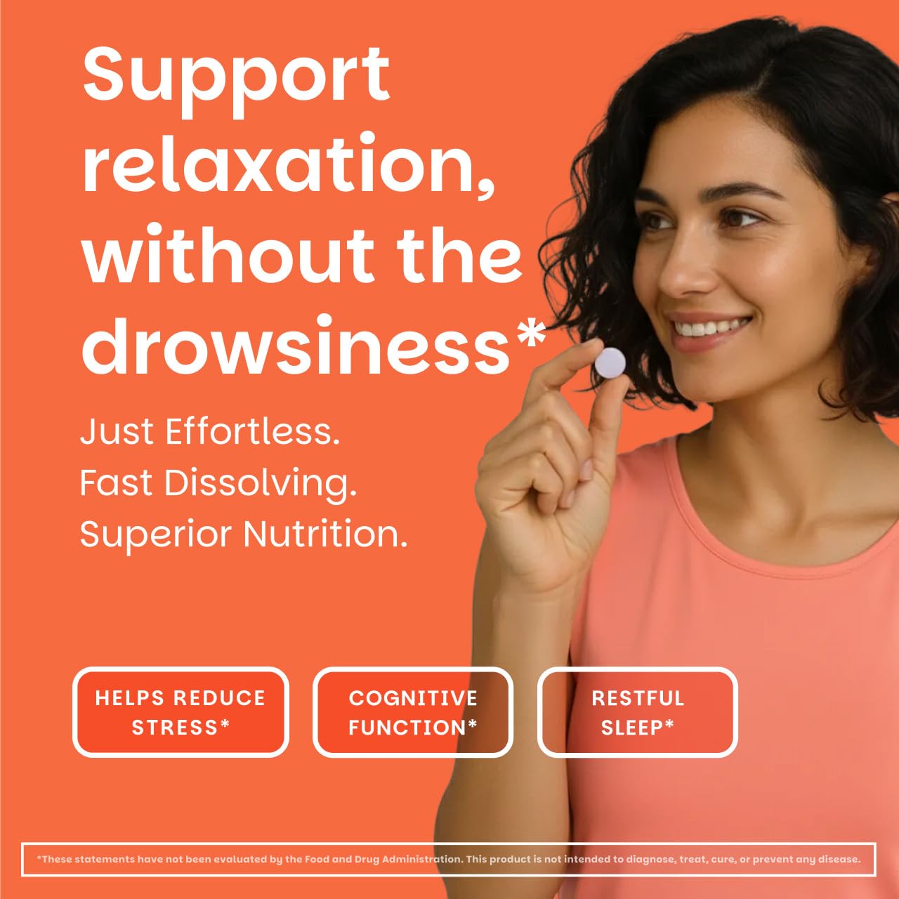 EZ Melts relaxation quotidienne: soutien au calme pour toute la journée.