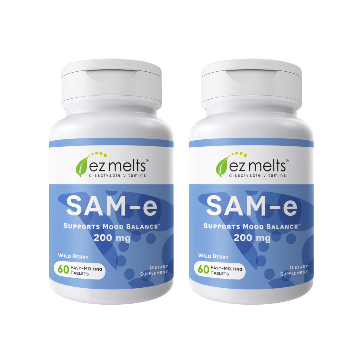 EZ Melts SAM-E 200 mg emballage, format pratique pour démarrer la journée.