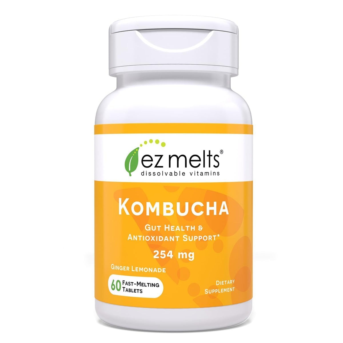 EZ Melts: tablette kombucha fondante offrant une dégustation rapide et agréable.