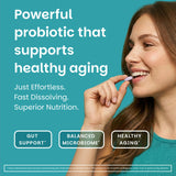 EZ Melts Probiotique, tablettes dissolvables fraise au goût agréable.