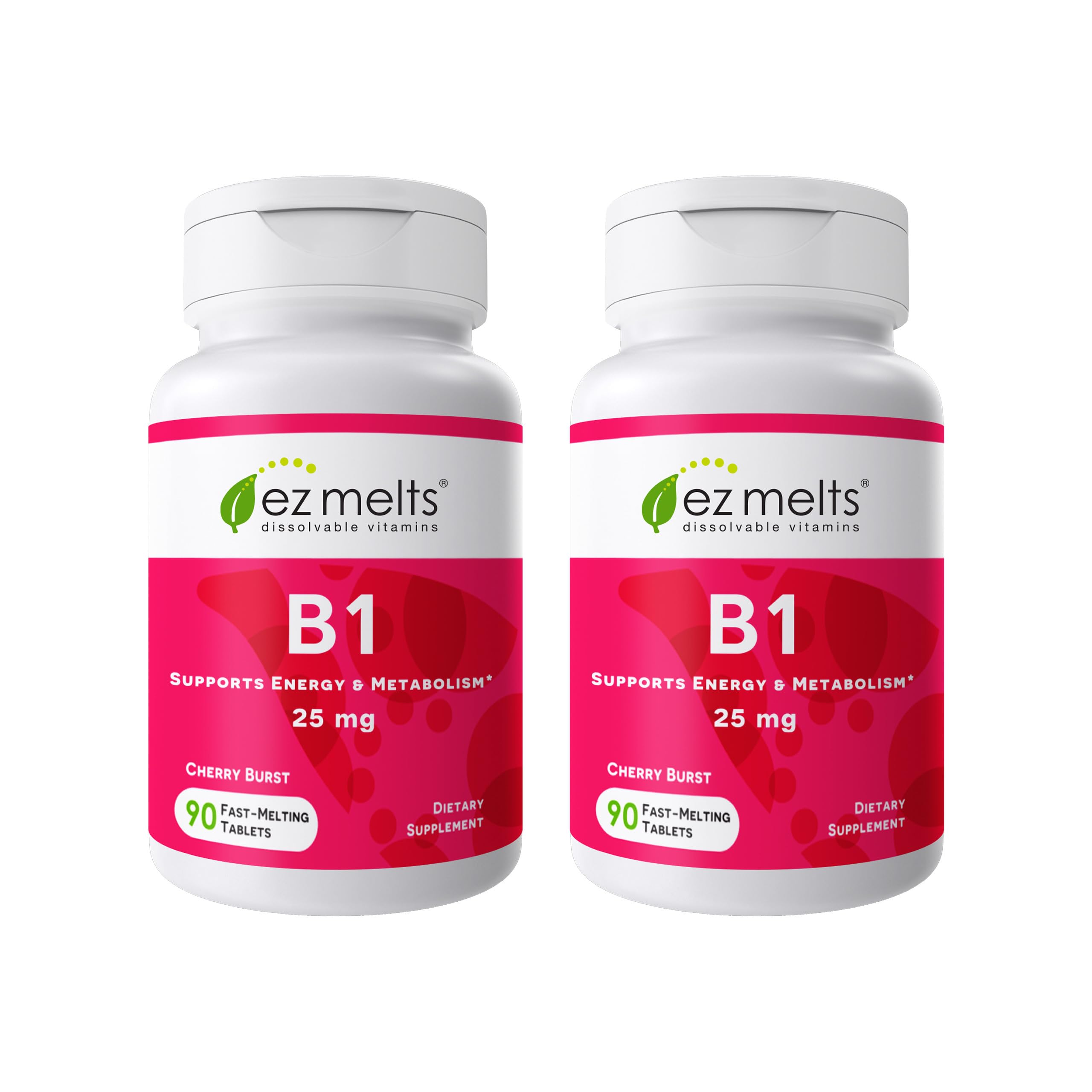 EZ Melts vitamine B1 25 mg, tablette dissoluble rapide, prise sans eau.