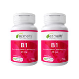 EZ Melts vitamine B1 25 mg, tablette dissoluble rapide, prise sans eau.