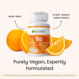 EZ Melts Vitamin B6 sans gluten et sans arômes artificiels.