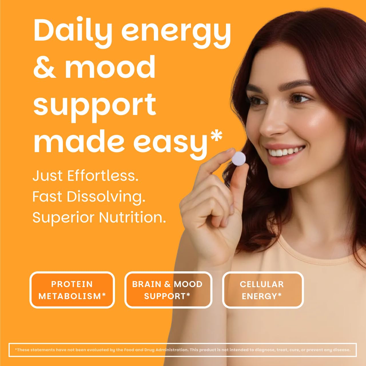 EZ Melts Vitamin B6 tablettes dissolvables facilitent l'ingestion et l'absorption rapide.