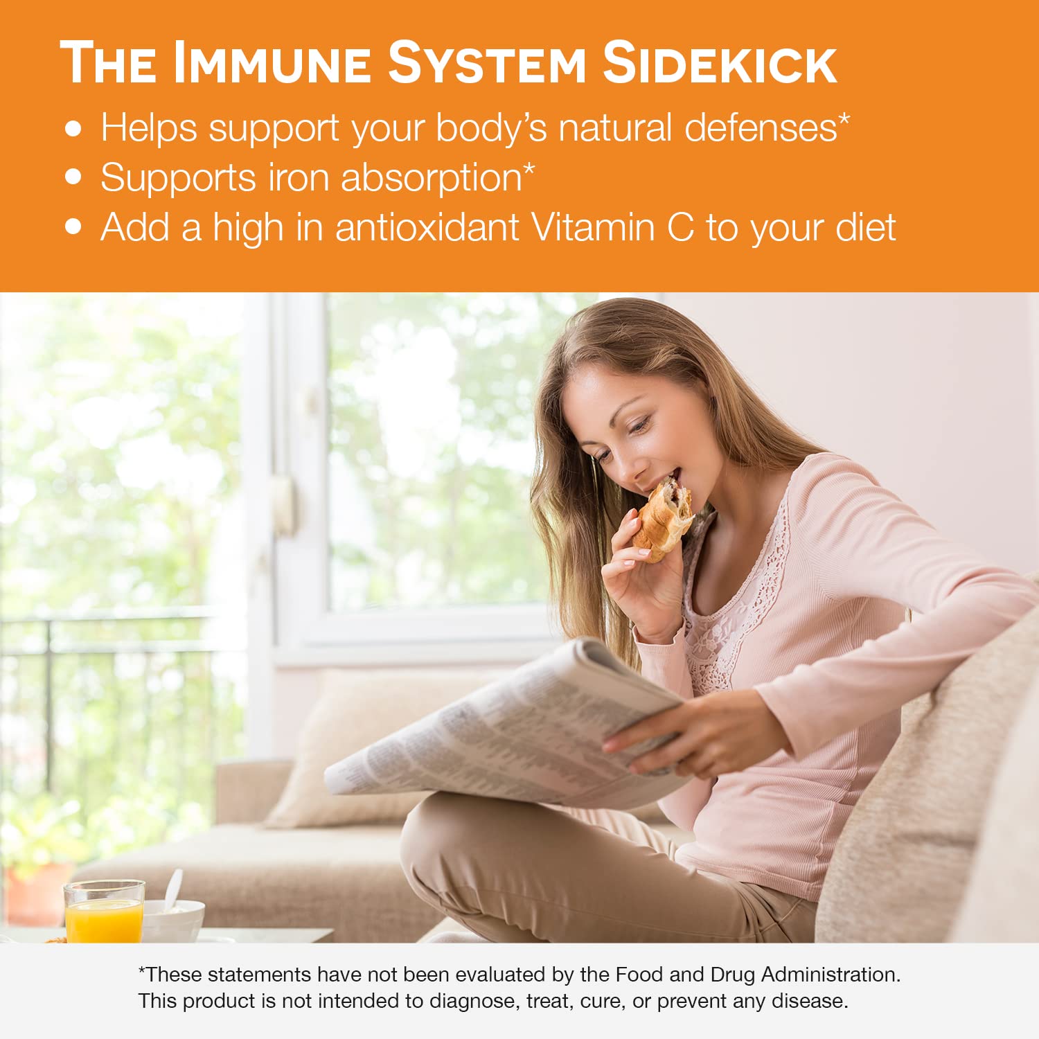 EZ Melts Vitamin C – emballage contenant 60 tablettes pour routine pratique.