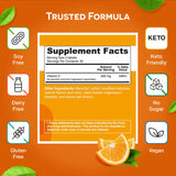 EZ Melts Vitamin C – sans arômes artificiels et sans OGM.