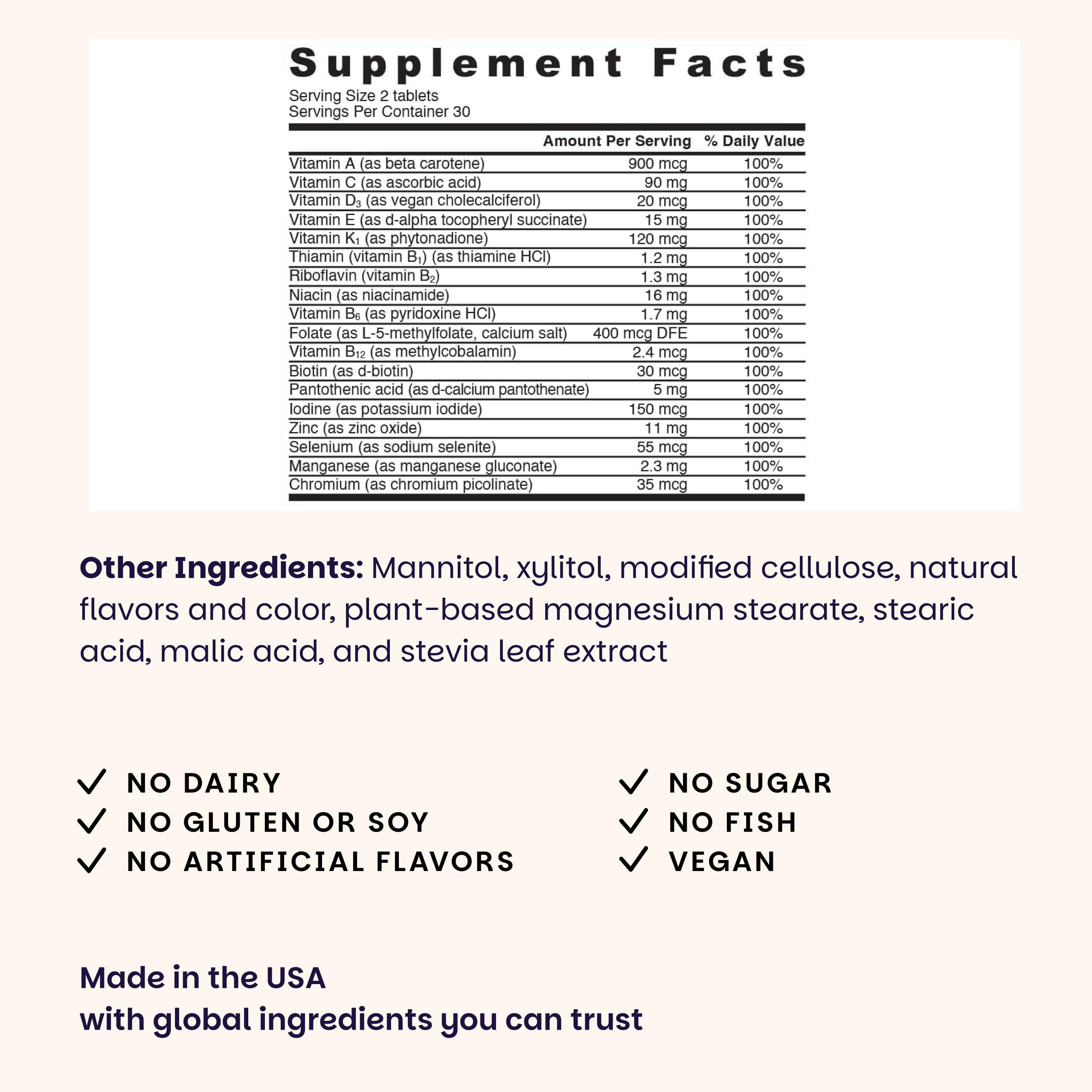 EZ Melts vitamines biodisponibles vegan: formulation performante et facile à avaler.