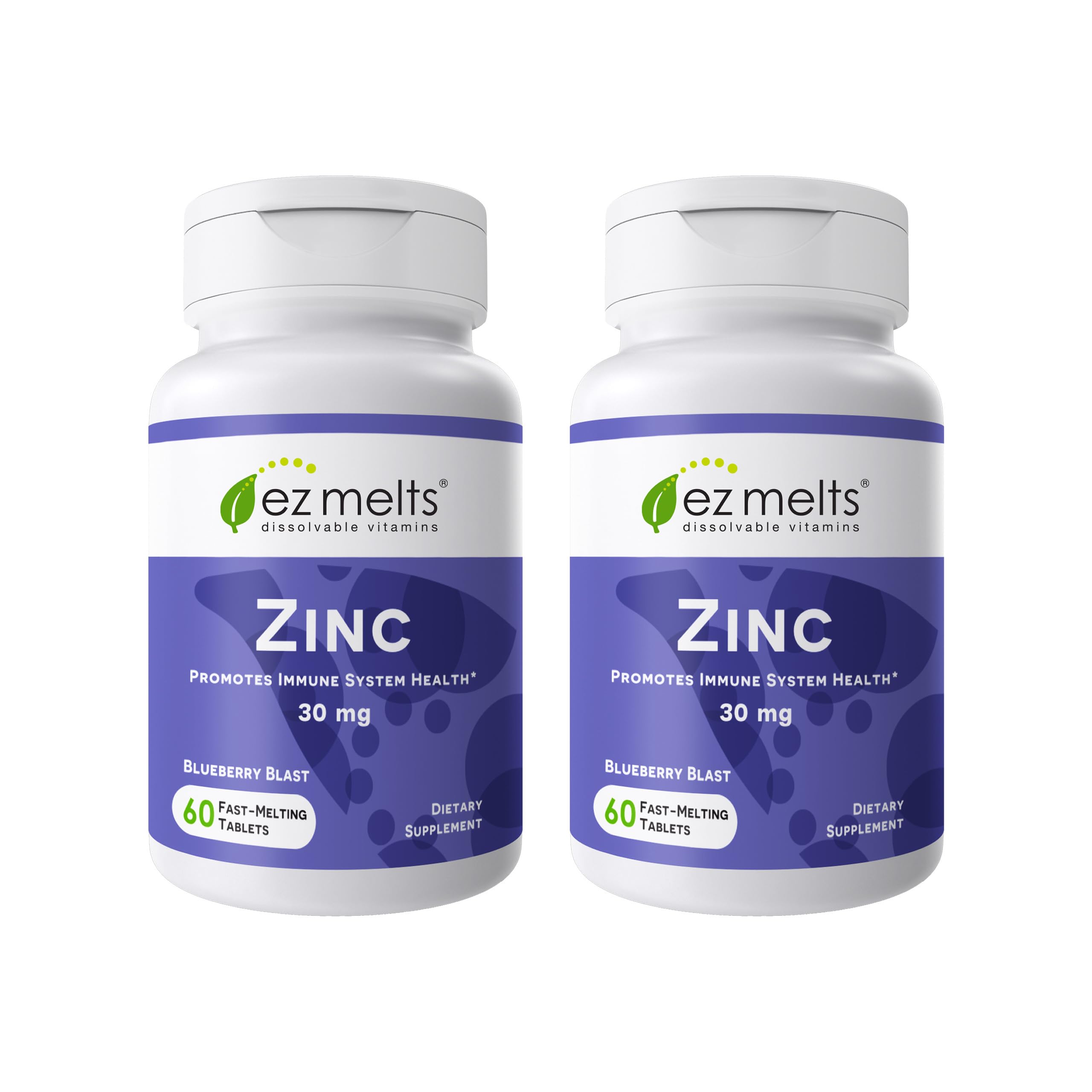 EZ Melts Zinc: tablettes dissoutes rapidement, pratique en déplacement.