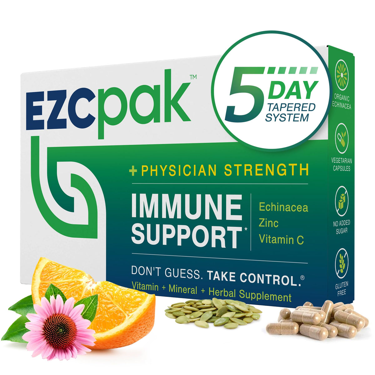 EZC Pak—bouteille immunité en 5 jours, soutien naturel du système immunitaire.
