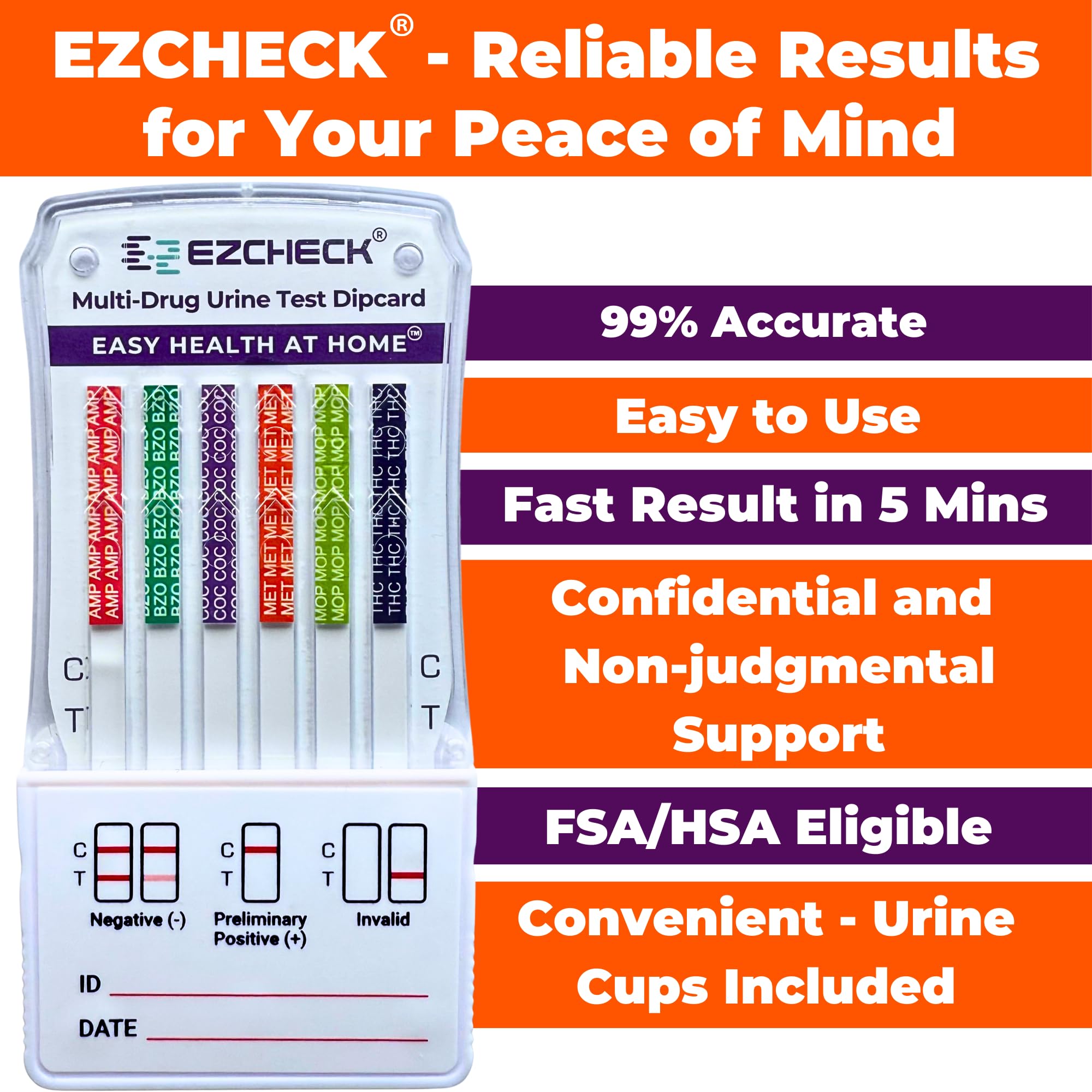 EZCHECK – prélèvement d’urine pour le test rapide