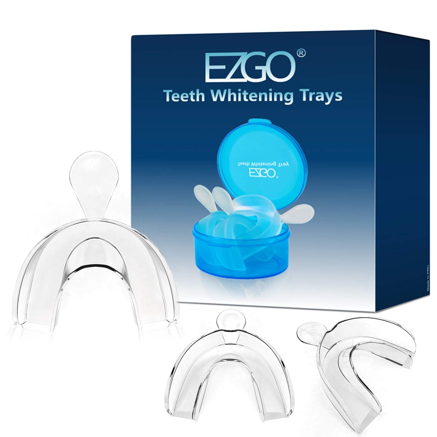 EZGO plateaux blanchiment dents ensemble, ajustement précis pour une utilisation à domicile.