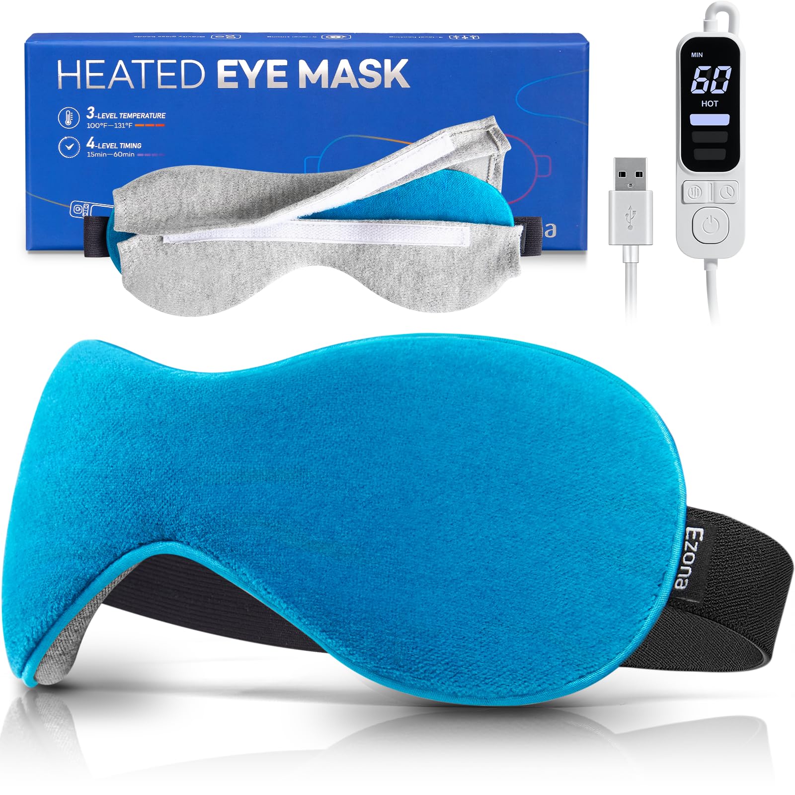 Ezona masque-yeux-chauffant : chaleur douce pour soulager la fatigue oculaire.