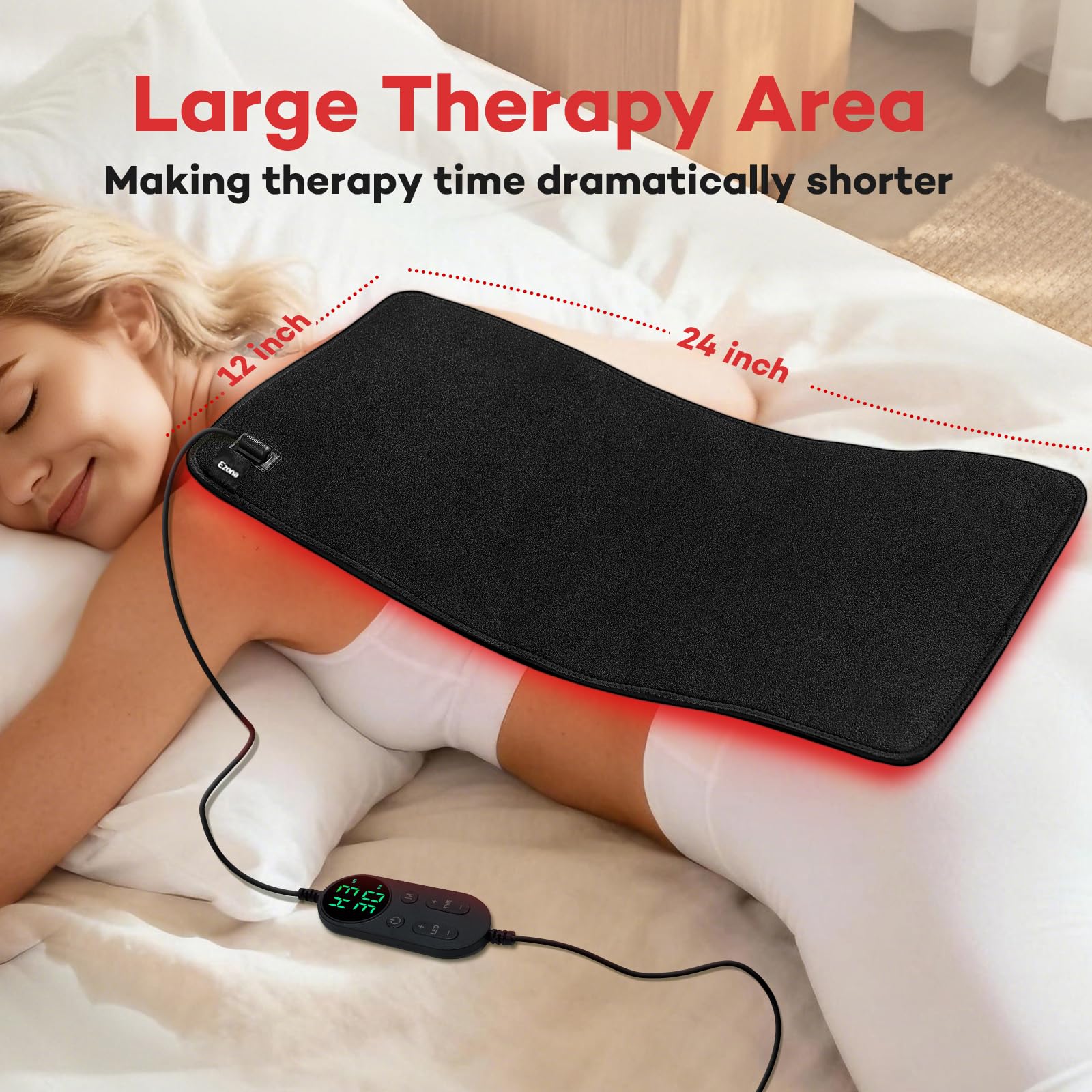 Ezona tapis couverture dos-jambes, grande surface pour dos et jambes.