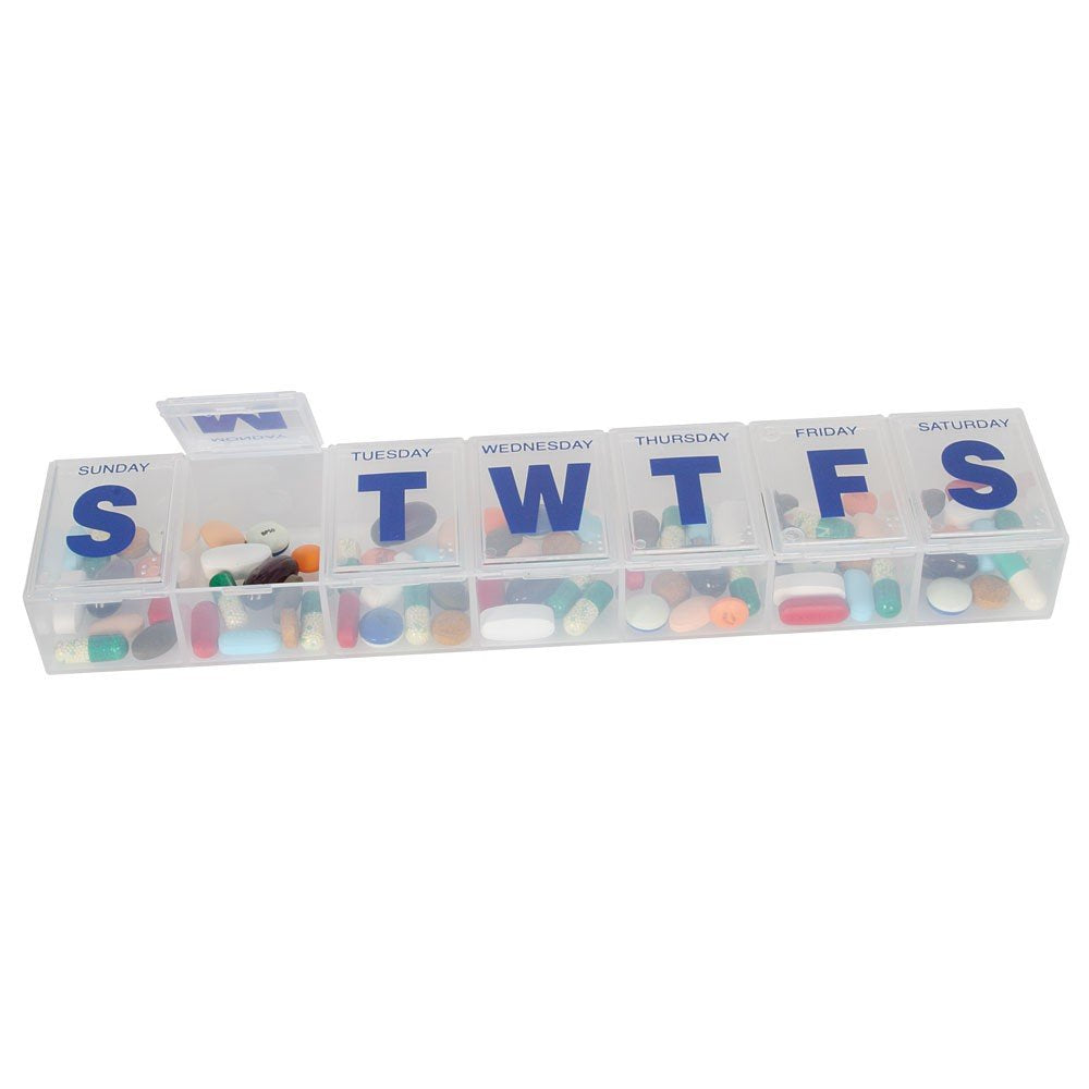 Lot de 2 organisateurs EZY DOSE 3XL Jumbo pour planifier deux semaines