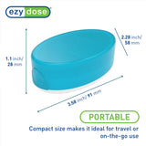 EZY DOSE: boite pilules ovale vert, organisation rapide lors de déplacements.