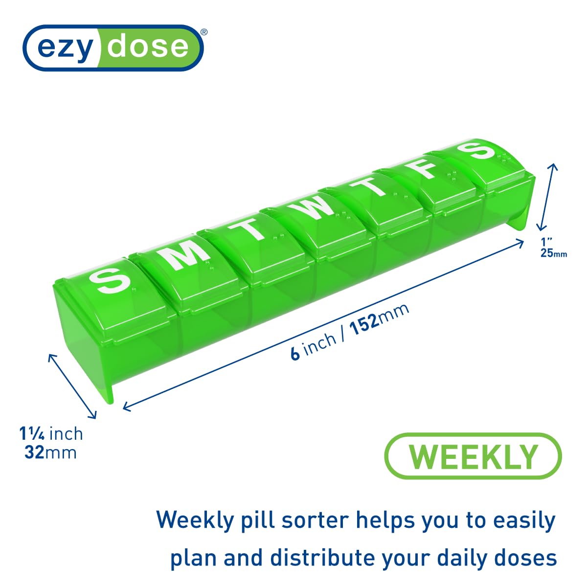 Boîte EZY DOSE compacte pour pilules sur sept jours