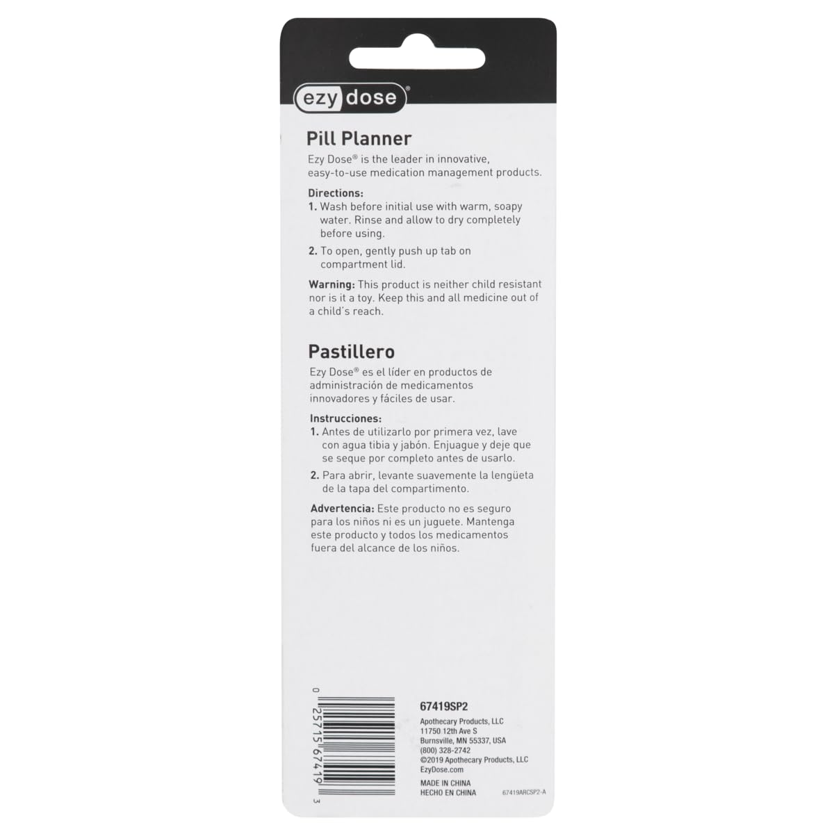 Boîte sans BPA EZY DOSE, robuste et durable