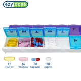 EZY DOSE Compartiments verrouillables assurant sécurité et évitant les fuites.