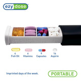 EZY DOSE coque extérieure aluminium noire, design discret pour le transport sans attirer l'attention